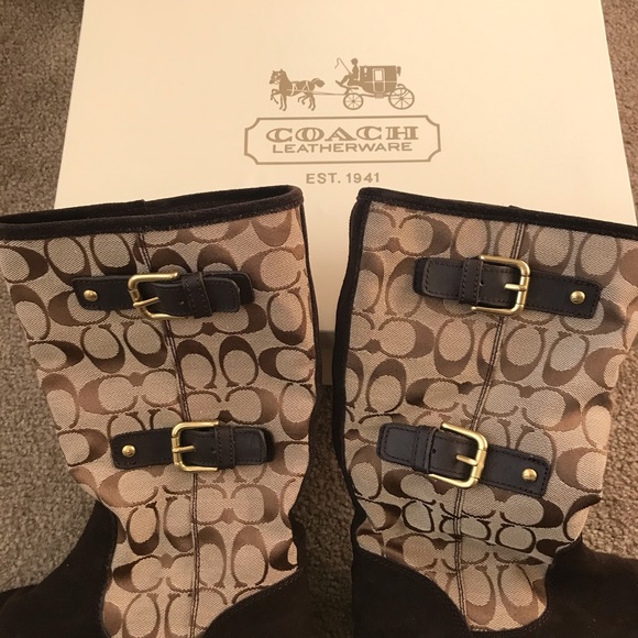 Coach Khaki Tinah Signature Winter Boots - Picture 5 of 11